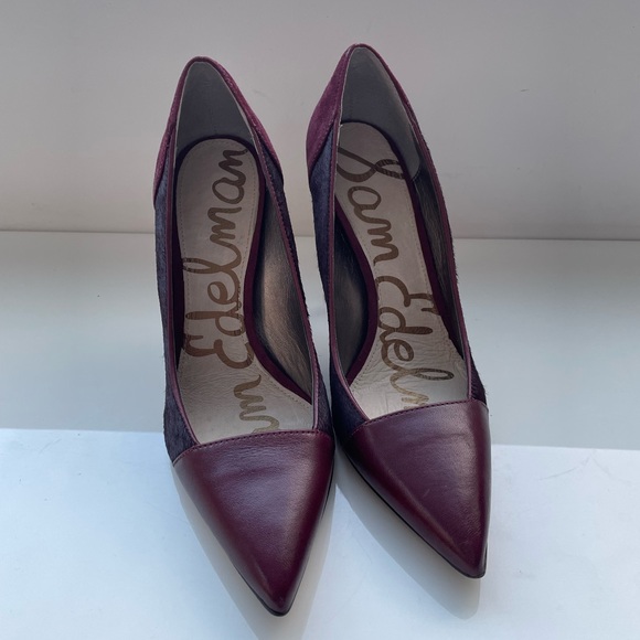 Sam Edelman burgundy pointy toe heels - Picture 3 of 7